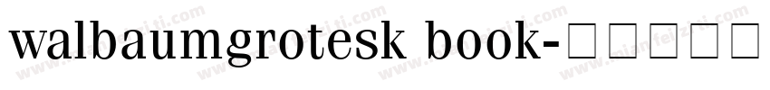 walbaumgrotesk book字体转换